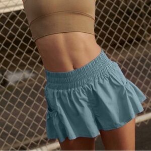 Free people get your flirt on shorts SMALL turquoise